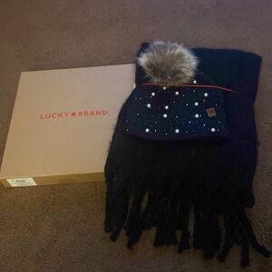 NWT- lucky brand scarf and beanie